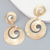 Golden Spiral Boho Earrings