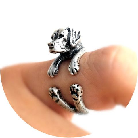 Vintage Dog Silver Ring