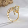 Vintage Bright Leopard Golden Ring