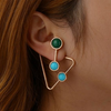 Vintage Blue & Green Stone Earrings