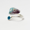 Vintage Realistic Blue Leaf Ring