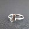 Vintage Silver Kitty Ring