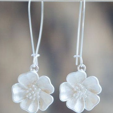 Vintage White Blossom Dangling