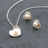 Elegant Pearl Heart Set