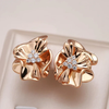 Elegant Gold Zirconia Flower