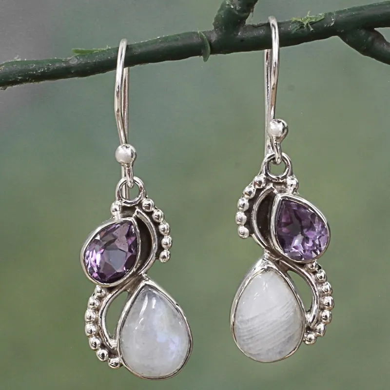 Vintage Purple & White Crystal