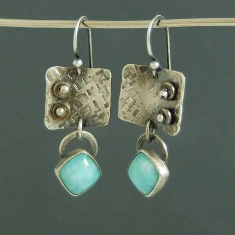 Vintage Nature Turquoise Stone Earrings