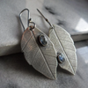 Vintage Silver Leaf Earrings