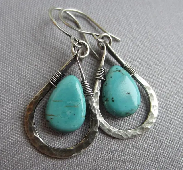 Vintage Turquoise Stone Drop