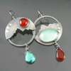 Vintage Red Turquoise Stones Earrings