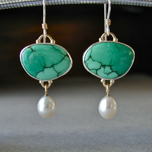 Vintage Turquoise Stone Pearl