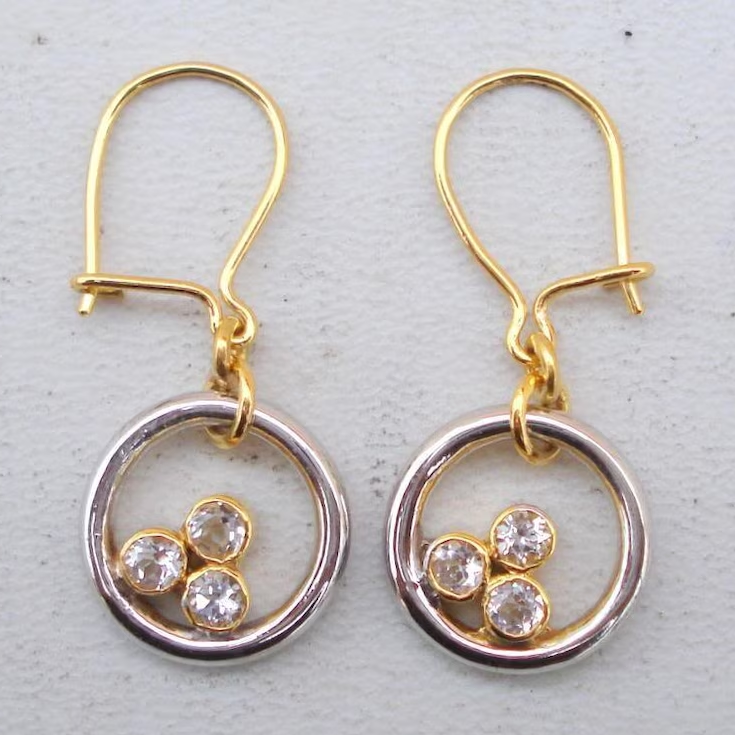 Vintage Gold & Silver Triple Zirconia