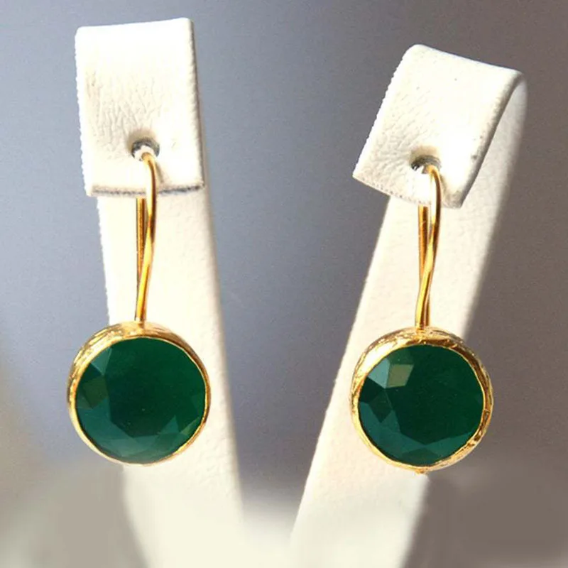 Vintage Green Stone Golden