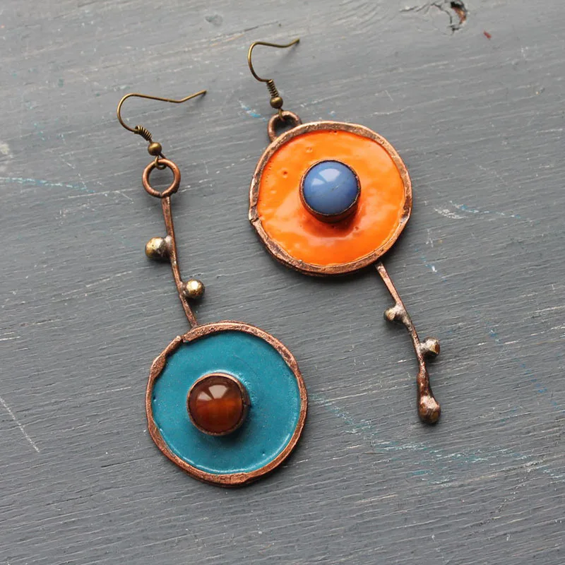 Vintage Handpainted Earrings