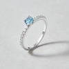 Elegant Blue Sky Crystal Ring