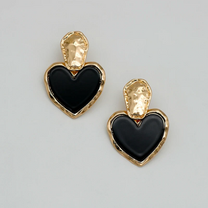 Elegant Black Heart Gold