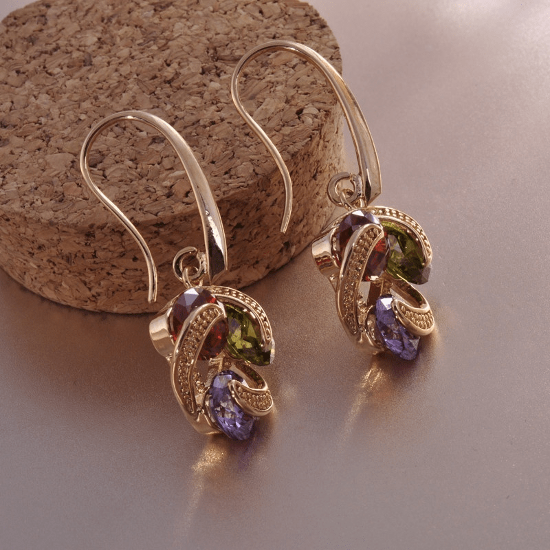 Elegant Colorful Zirconia Dangling
