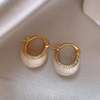 Elegant Pearl Basket & Zirconia