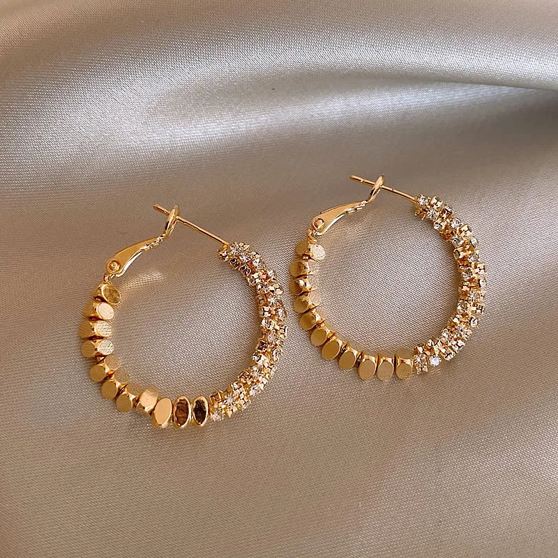 Elegant Cubic Golden & Zirconia