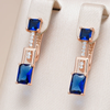 Elegant Blue Cubic Zirconia Earrings