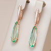 Elegant Green Crystal Dangling Earrings