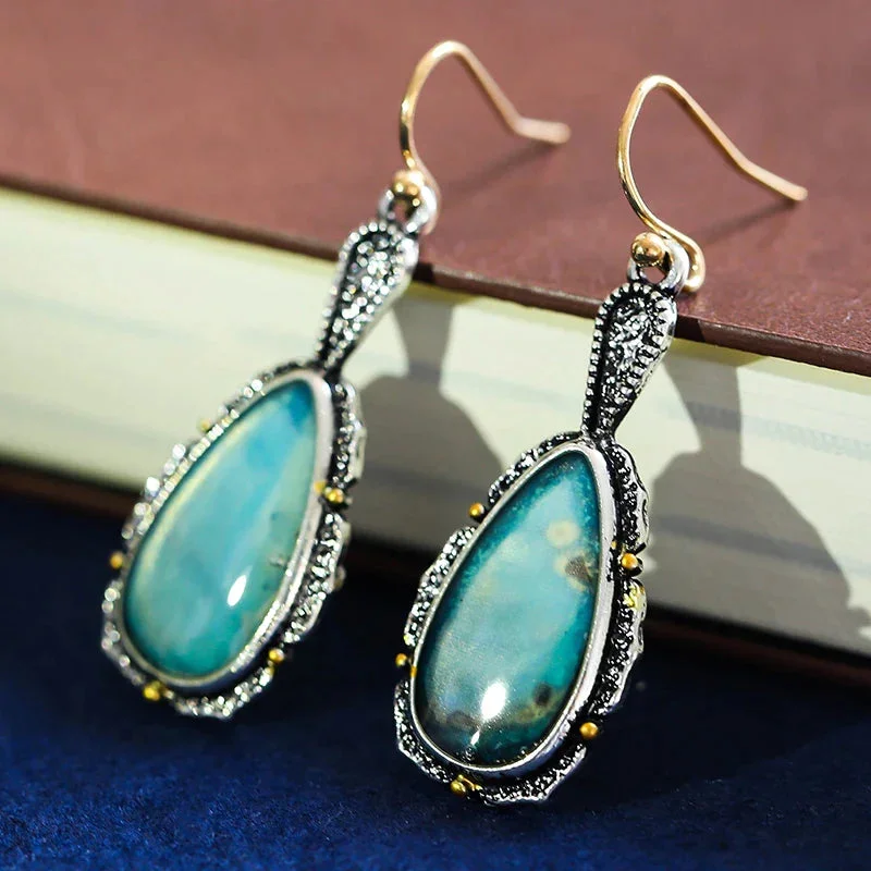 Vintage Blue Stone Drop