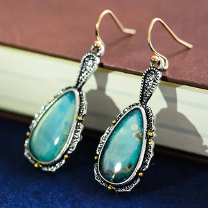 Vintage Blue Stone Drop