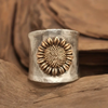 Vintage Sunflower Silver Ring