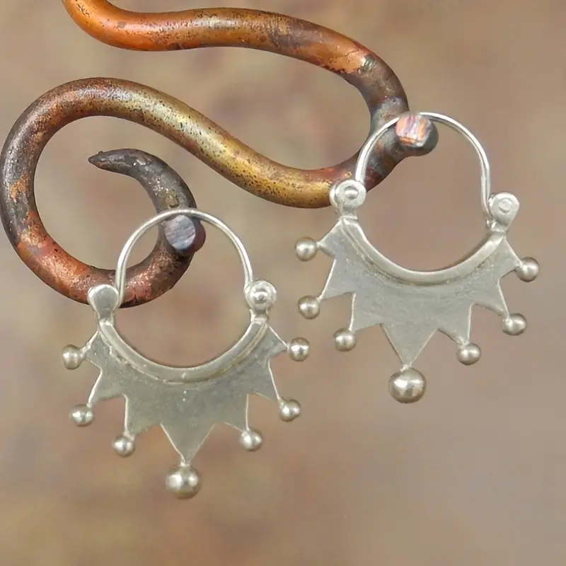 Vintage Silver Tiara Earrings