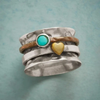 Vintage Silver Gold Heart Ring