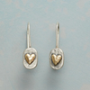 Vintage Silver Gold Heart Earrings