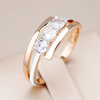Elegant Golden Zirconia Ring