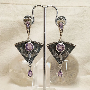 Vintage Purple Zirconia Silver