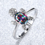 Sea Turtle Ring in Zirconium and Silver