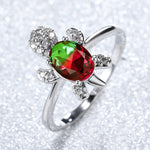 Sea Turtle Ring in Zirconium and Silver