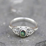 Rainbow Shell Filigree Design Ring