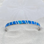 Blue and Silver Opal Bracelet