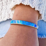 Blue and Silver Opal Bracelet