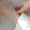 Adjustable Silver Heart Bracelet