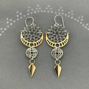 Golden Mandala Earrings