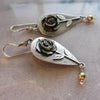 Silver Boho Rose Earrings