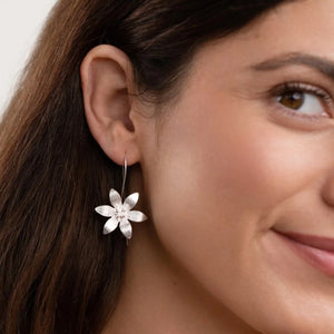 Silver Daisy Earrings