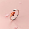 Adjustable Goldfish Ring in Silver