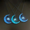 Luminous Crescent Necklace in Silver