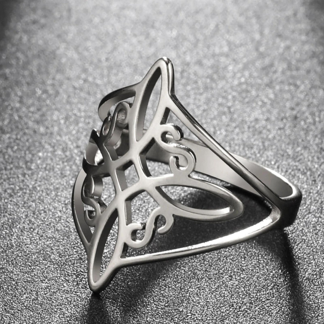 Adjustable Symbolic Ring in Silver