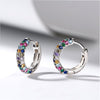 Multicoloured Zirconia Earrings in Silver