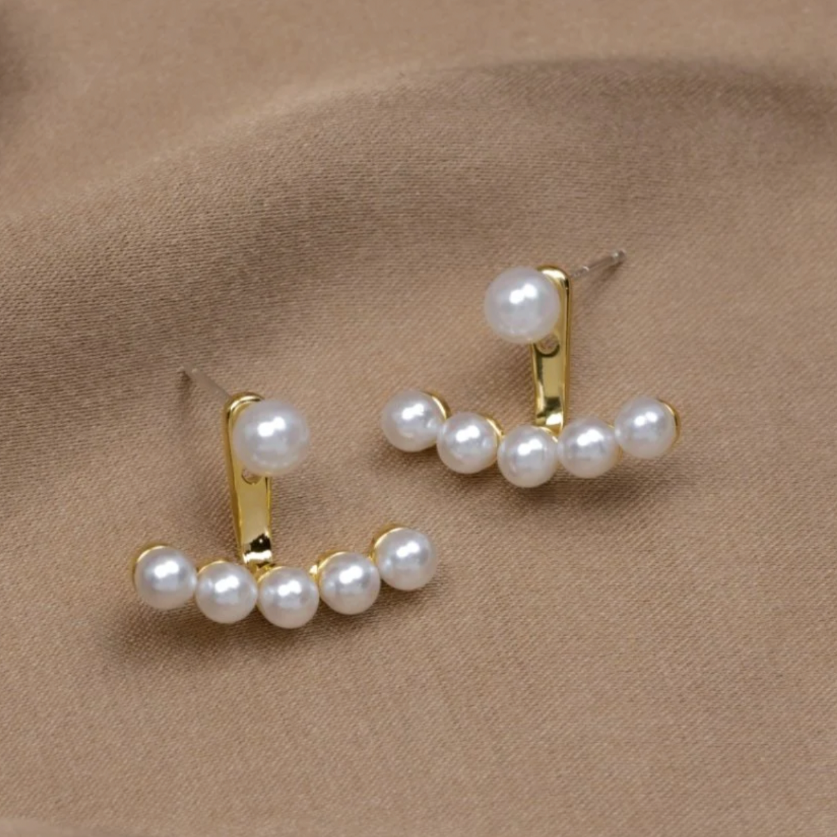 Gold Pearls Earrings