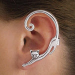 Silver Luxury Cat Earring