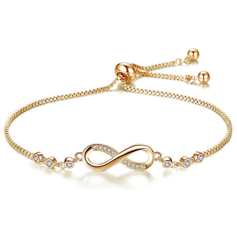 Adjustable Infinity Bracelet in Silver