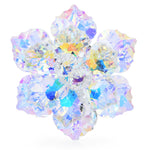 Shining Glass Flower Brooches